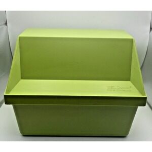 Vintage Betty Crocker Recipe Card Library File Box Green Apple/Avocado BOX ONLY